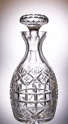 Buy Stunning Vintage Heavy Lead Crystal Cut Glass Decanter- 26cm, 1.75kg • 35£
