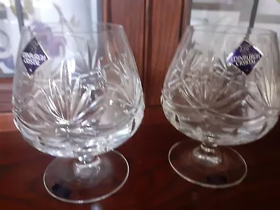 Buy 2 X Edinburgh Crystal Brandy Glasses From The Continental Collection • 20£