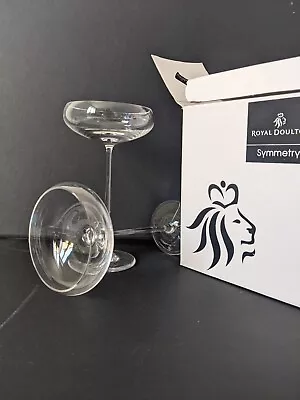 Buy 2 Royal Doulton Crystal -  Symmetry Cocktail Glasses   - New / Boxed • 10£