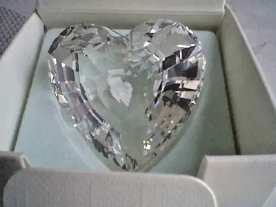 Buy Swarovski 1996 Crystal SCS Members Clear Heart With Box.  Retired, • 45£