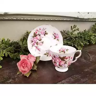 Buy Queen Anne Teacup & Saucer Pink Roses Pattern 8575 Bone China Made In England • 22.77£