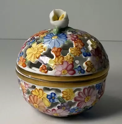 Buy Herend Bowl Porcelain Potpourri Small Lidded Granny Gift Mom Daughter Scent Home • 64.50£