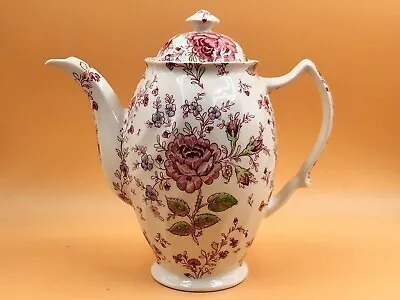 Buy Large Vintage Johnson Brothers Pottery Rose Chintz 2 Pint Capacity Coffee Pot. • 125£