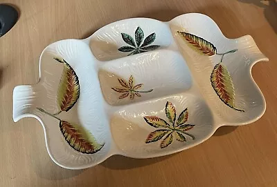 Buy Large Rare Shorter & Sons Ltd - Segmented Dish - In A Hand Painted Leaf Design • 12£