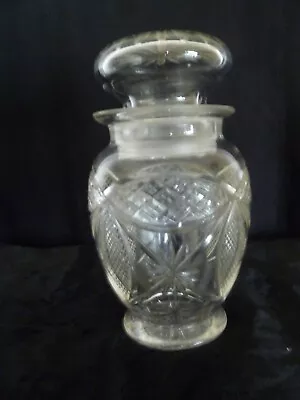 Buy Vintage Cut Glass Jar With Lid • 3.50£