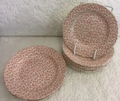 Buy Vintage Burleigh Ware Felicity Side Plate X 11 Red & White Bread Plates 2 Sizes • 19.99£