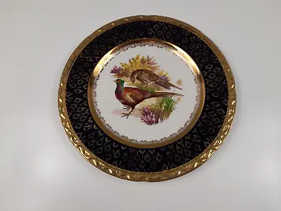 Buy Weatherby Falcon Ware Plate - Pheasants - Blue And Gold Rim - 27.5 Cm • 9.50£