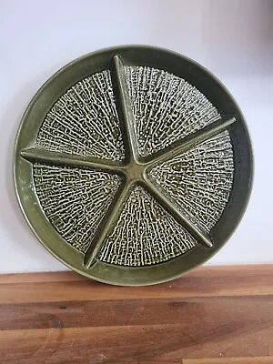 Buy Mid Century Carlton Ware Skye 'Roman Green' Party Divided Plate 60s Vintage • 25£