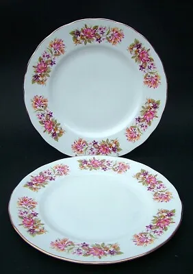 Buy TWO Colclough Fine Bone China Amanda Pattern Lg Dinner Plates 27.5cm Look In VGC • 12.50£