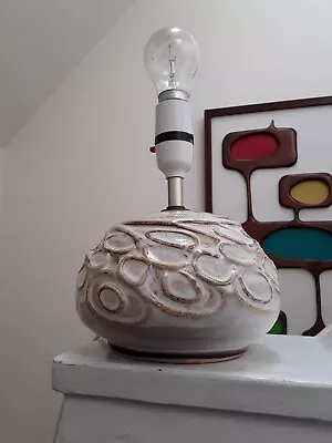 Buy Vintage Lamp Mid Century Retro 1960s 1970s Abstract Brutalist Pottery MCM • 45£