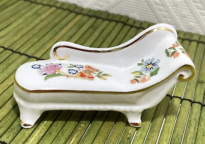 Buy Aynsley Miniature Porcelain Chaise Lounge Couch England Butterfly Flowers 3  • 9.59£