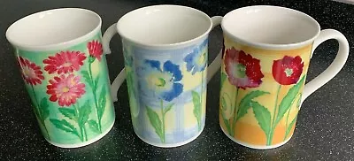 Buy Set Of 3 Grafton Living By Tams Floral Design Mugs - Fine Bone China • 16£