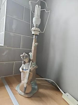 Buy Retired Nao Lladro Lamp. Girl Playing Cello. Pre-owned. • 49.99£