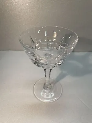 Buy Vintage Champagne Coupe Cocktail Sherbet Glass X4 Art Deco Diamond Spear Heavy • 27.66£