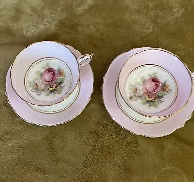 Buy Vintage Paragon Rose  China 2 Set Of Cup Saucer Plate By Appointment Queen Mary • 150£