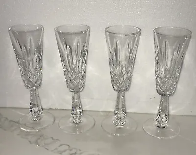 Buy Galway Crystal Clifden Pattern/ Champagne Flutes //Set Of 4//EUC// • 66.63£