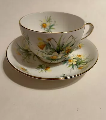 Buy Hammersley & Co Bone China England Daffodil Pattern Tea Cup + Saucer • 55£
