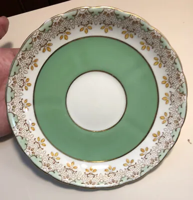 Buy Plant Tuscan Saucer Only Bone China Green, Gold, Brown Made In England 747GA • 11.19£