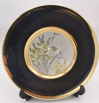 Buy Chokin 24k Gold Black Plate Hummingbird  Approx  15cm Dia. • 15£