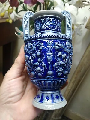 Buy Westerwald Glazed Stoneware Vase Pottery Antique 15.5cm Angels  • 32£