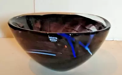 Buy Rare Vintage Kosta Boda Glass Bowl With Original Label And Mark Underneath • 45£