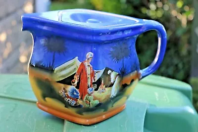 Buy Vintage 1927 Rubian Art Pottery Earthenware Teapot Blue & Brown Desert Scene • 24.99£