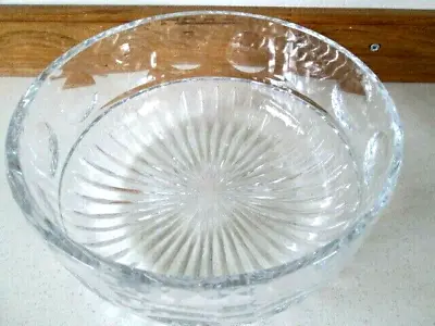 Buy Vintage Royal Brierley Very Large Heavy Cut Glass Bowl-8  Diameter-signed Base. • 26.99£