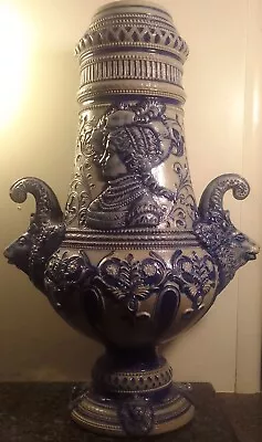 Buy Antique 19th Century Huge German Westerwald Stoneware Vase  Approx 42cm Height • 49.99£