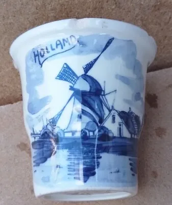 Buy Vintage Retro China Dutch Holland Netherland Delft China Ornamental 3  Pot  • 18.95£