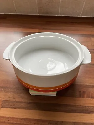 Buy Thomas China Vegetable Tureen Without Lid White With Red And Orange Bands • 5£