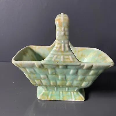 Buy Vintage Flaxman Wade Heath Pottery Green Posy Basket Ceramic Art Deco Ornament • 12.99£