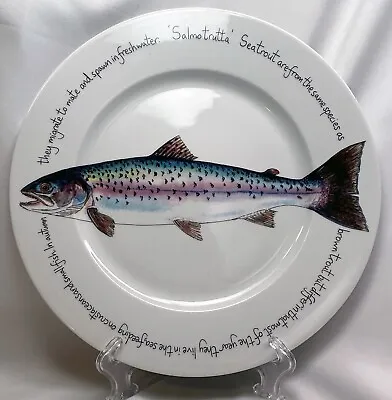 Buy Richard Bramble Jersey Pottery Sea Trout Dinner Plate 12  - Excellent • 35.49£