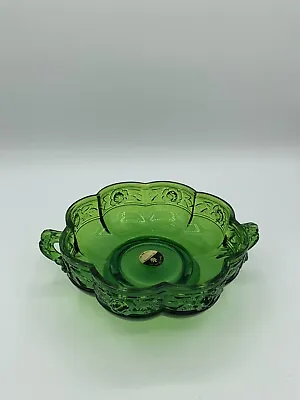 Buy Vintage Green Glassware By Jeannette Aztec Rose Pattern • 18.97£