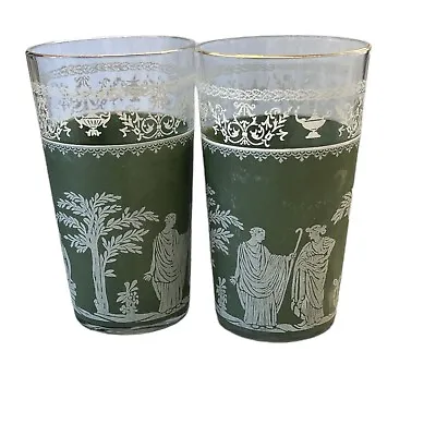 Buy Vintage Wedgewood Jeanette Hellenic 12oz  Glassware ~ Set Of 2 Drink Barware • 15.41£