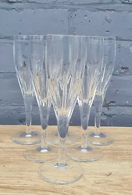 Buy Set Of 6 Cut Crystal Champagne Flutes High Quality - Unknown Maker • 45£