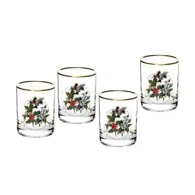 Buy Portmeirion Holly And Ivy - Double Old Fashioned Short Tumblers Set Of 4  Boxed • 21.99£