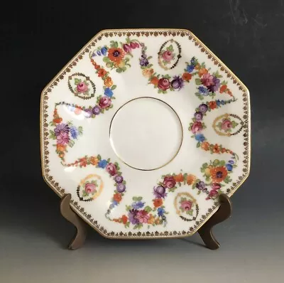 Buy Beautiful Antique Vintage Schumann Bavaria  Porcelain Dresden Flower Saucer • 12.95£