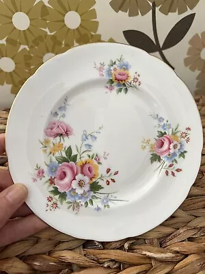 Buy Paragon Rose Side Plate | Vintage Floral Fine Bone China Bread Gold Edged Plate • 10£