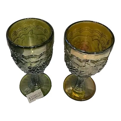 Buy Two Carnival Glass C 1910s  Imperial Grape  4-inch Cordial Glasses FREE SHIPPING • 21.13£