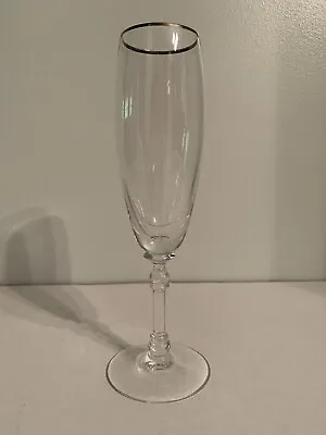 Buy Ralph Lauren Bedford Platinum Crystal Champagne Glass - 8 1/2 Inches Tall • 19.21£