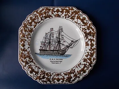 Buy HMS Victory Plate, England Expects....     Lord Nelson Pottery,  Gold Rim Detail • 6.50£