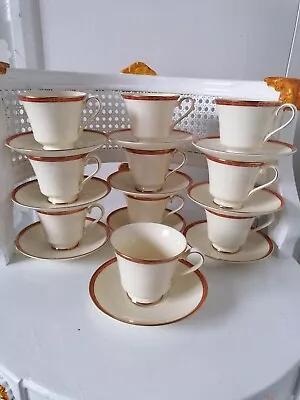 Buy Vintage Minton  Cups And Saucers In The Carlton Pattern. 10 Number. • 20£