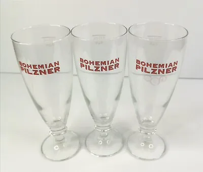 Buy Bohemian Pilzner 330ml Stemmed Beer Glass Set Of 3 Collectable Man Cave • 14.93£