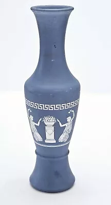 Buy VTG 1970's Avon Wedgewood/Jasperware Style Hellenic Roman Blue Greek Glass Vase • 9.63£