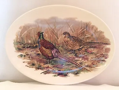 Buy Vintage Oval Pottery Plate By West Highland Pottery Co. Ltd Pheasants Wild Life • 12£