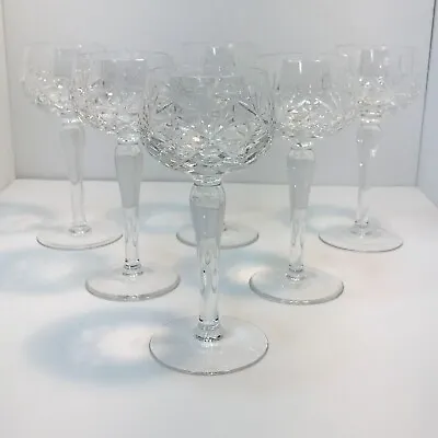 Buy Webb Continental Hand Cut Lead Crystal Czechoslovakia Wine Glasses Set Of 6 • 118.13£