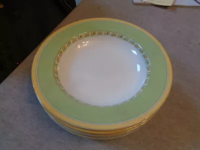 Buy Marks And Spencer Yellow Rose Rimmed Soup Plates X 4 • 27£