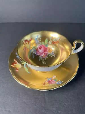 Buy Antique Radfords Fenton Gold Floral Tea Cup &saucer 8548#England Hand Painted • 246.67£