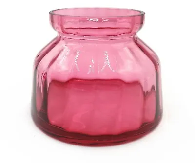 Buy Cranberry Glass Vase Possibly By Dartington Glass Pink Glass • 10£