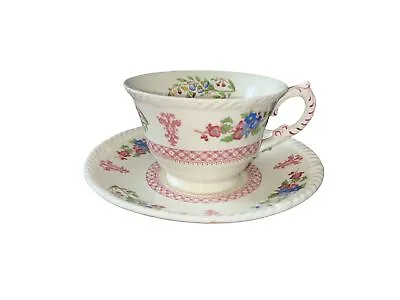 Buy Vintage Royal Cauldon England Est 1774 Badminton Floral Teacup And Saucer • 9.52£